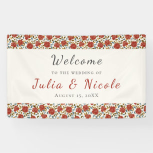 Banderoles Wild Rose Floral Petals Garden Affair Mariage