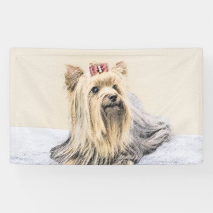 Banderoles Yorkshire Terrier Peinture - Cute Original Chien A