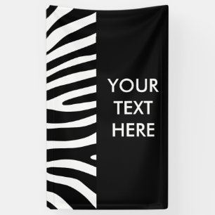 Banderoles Zebra raypes motif + votre arrière - plan & vos id
