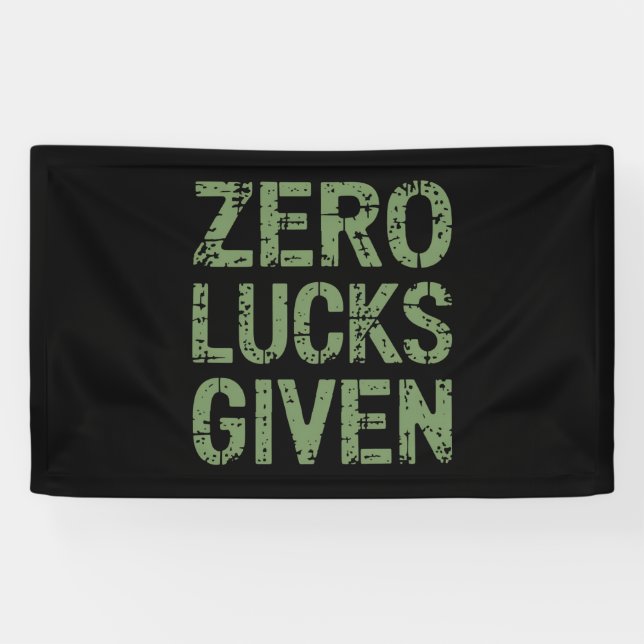 Banderoles Zéro Lucks Donné Saint Paddy's Day Hilarious Patri (Horizontal)