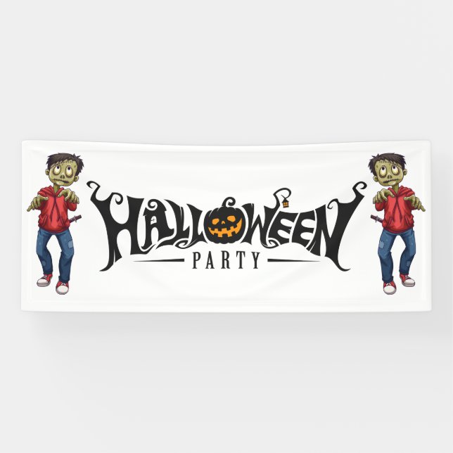 Banderoles Zombies d'Halloween (Horizontal)