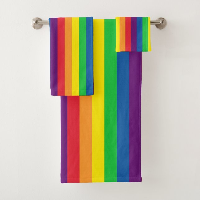 Bandes arc-en-ciel verticales simples et brillante (En situation)