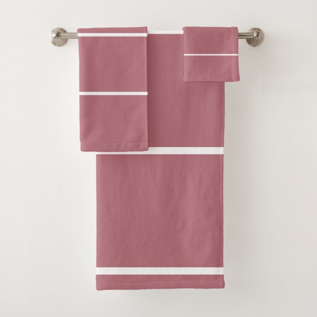 Bandes blanches géométriques roses (En situation)