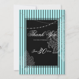 Bandes bleues et noires Invitation