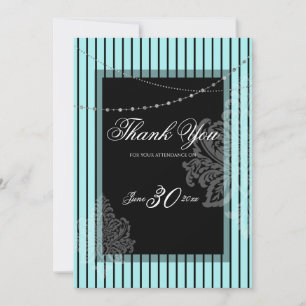 Bandes bleues et noires Invitation