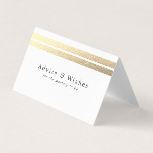 Bandes Chic Gold Foil Sur Cartes De Conseils Blanc