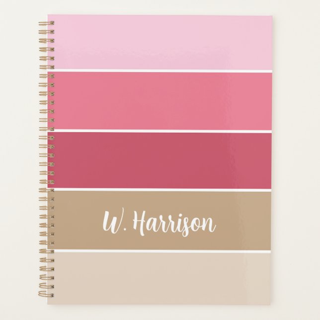 Bandes de blocs de couleurs d'été rose (Devant)