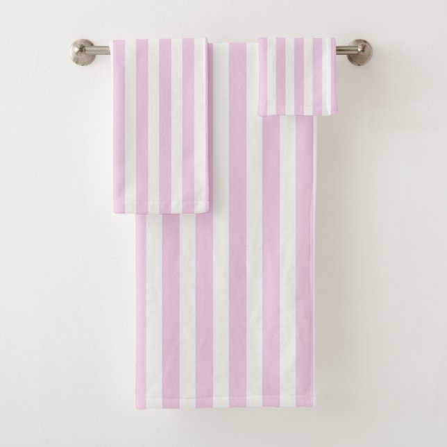 Bandes de bonbons rose pâle et blanc (En situation)