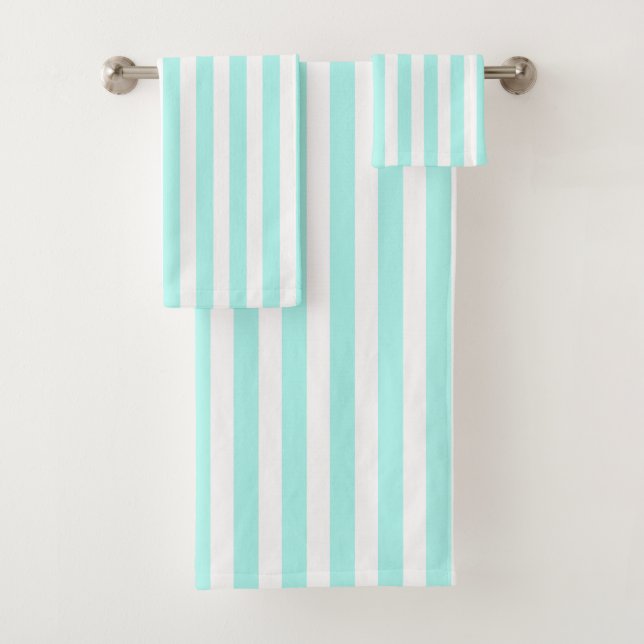Bandes de bonbons turquoise et blanche (En situation)