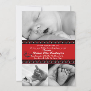 Bandes de flocons de neige - Carte de vacances pho