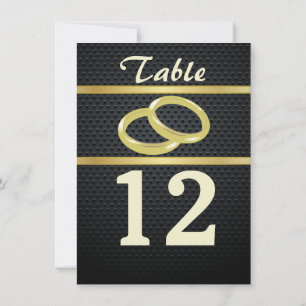 Bandes de numéros de table d'or