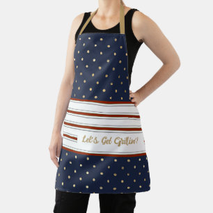 Bandes de sucre de canne et tablier à points Polka
