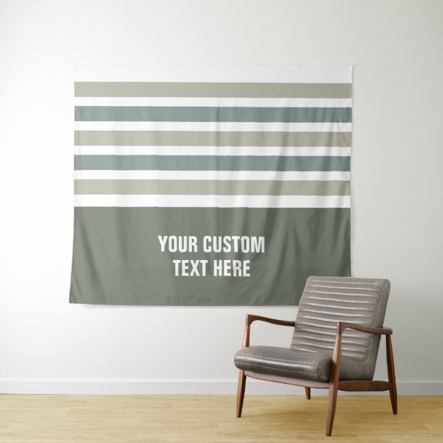 Bandes de tapisseries de texte personnalisé motif (En situation (horizontale))
