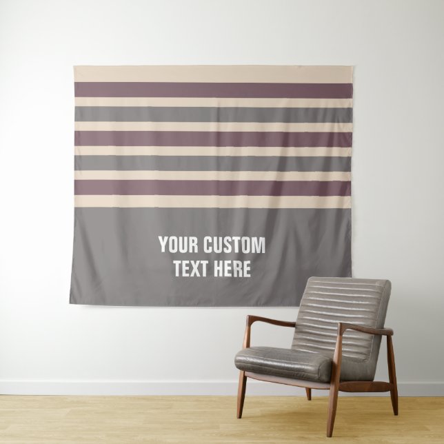 Bandes de tapisseries de texte personnalisé motif (En situation (horizontale))