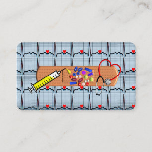 Bandes EKG Cartes de visite Médicales