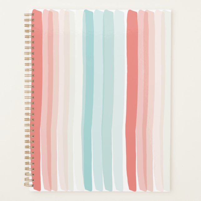 Bandes estivales en corail et turquoise (Devant)