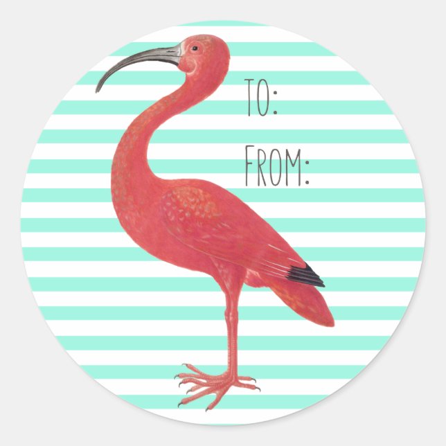 Bandes Flamants roses et Turquoises - Autocollant  (Devant)