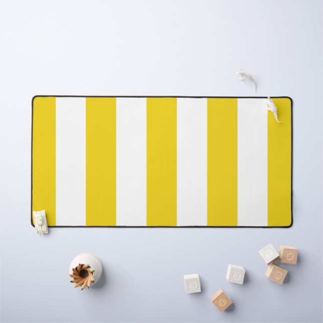 Bandes Jaunes, Blancs, Motif rayé (Tableau pour enfants)