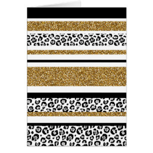 Bandes léopard à parties scintillant or tendance
