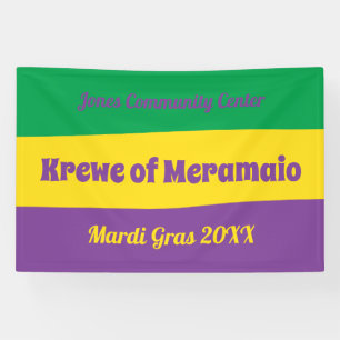 Bandes Mardi Gras avec texte personnalisé Bannière