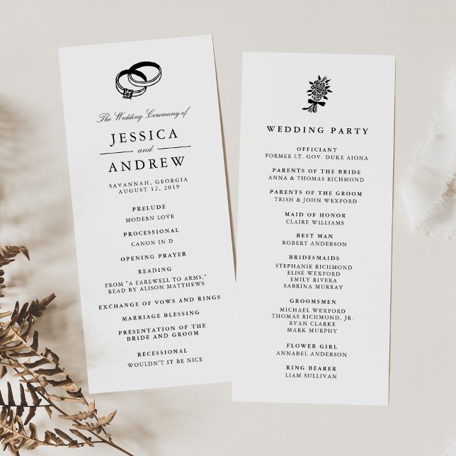 Bandes mariages | Programme de cérémonie des maria (Créateur téléchargé)