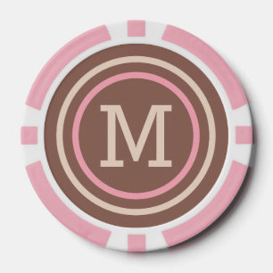 Bandes Motif personnalisées jetons de poker monogr