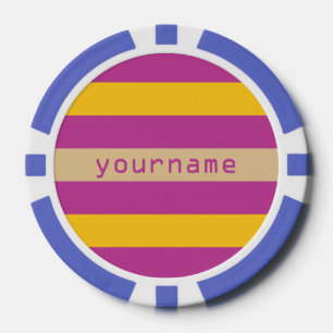 Bandes Motif personnalisées jetons de poker monogr