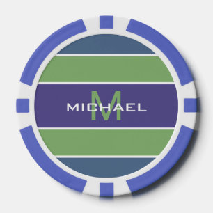 Bandes Motif personnalisées jetons de poker monogr