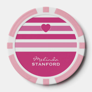 Bandes Motif personnalisées jetons de poker monogr