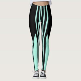 Bandes noires et vertes Leggings