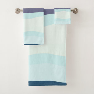 Bandes ondulées violettes et turquoise