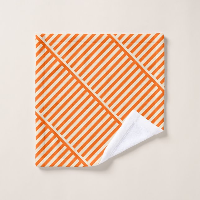 Bandes orange (Gant de toilette)