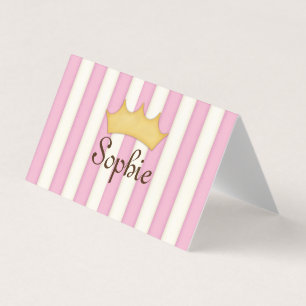 Bandes roses invitation personnalisée pour princes
