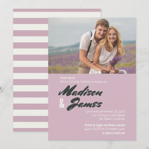 Bandes roses   Invitations de douches Couples