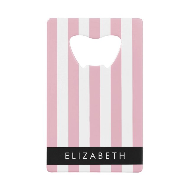 Bandes Roses, Motif Gratté, Lignes, Votre Nom (Devant)