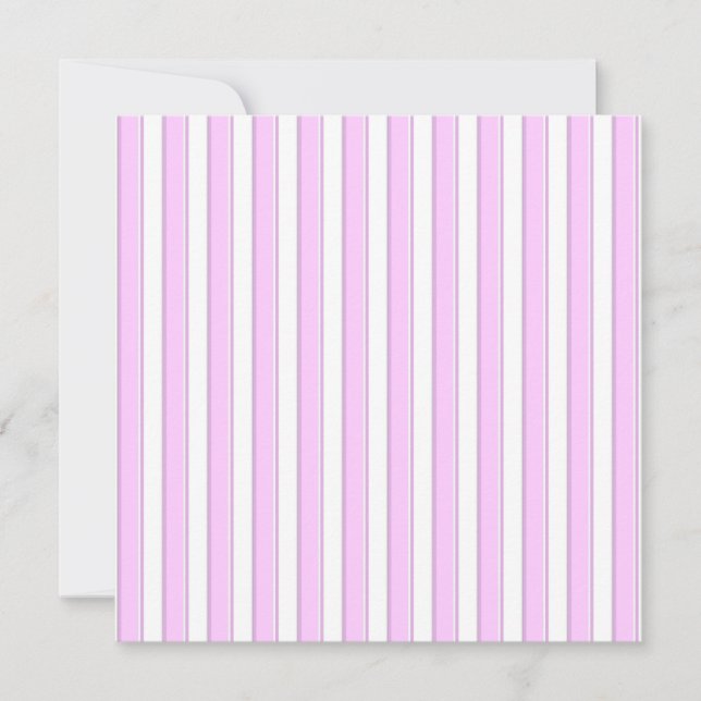 Bandes roses sur Invitations personnalisées blanch (Devant)