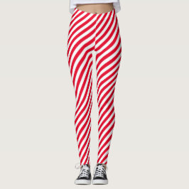 Bandes rouges Costume elfe de Noël Leggings
