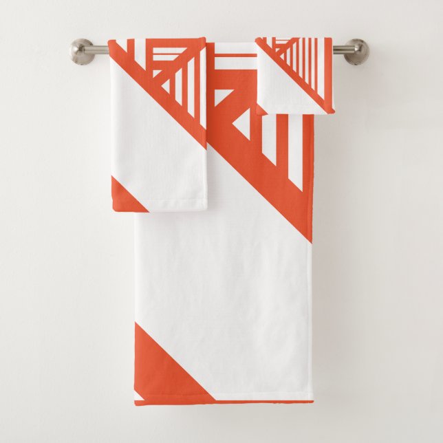 Bandes triangulaires - Orange et Blanc (En situation)
