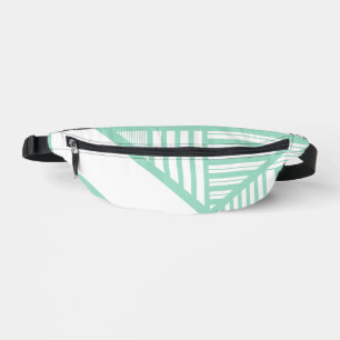 Bandes triangulaires - Vert et blanc de menthe