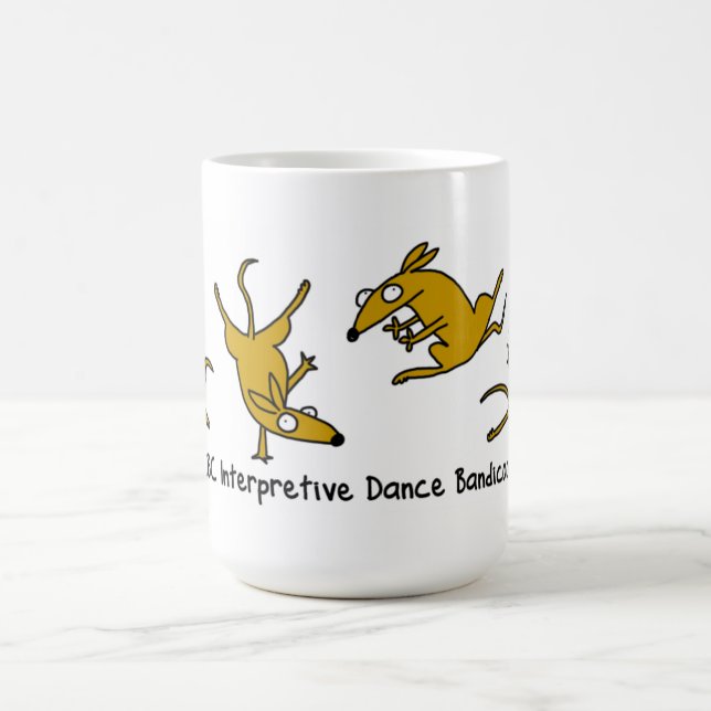 Bandicoot-Tasse ABCs interpretierender Tanz Kaffeetasse (Mittel)
