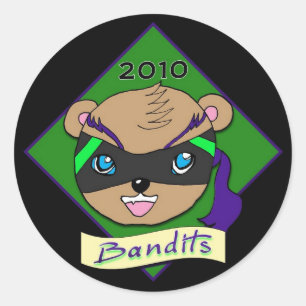 Bandit-Aufkleber Runder Aufkleber