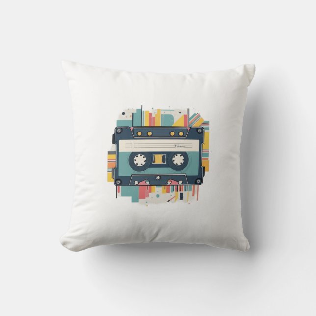 Bandkassette und Radio Kissen (Vorderseite)