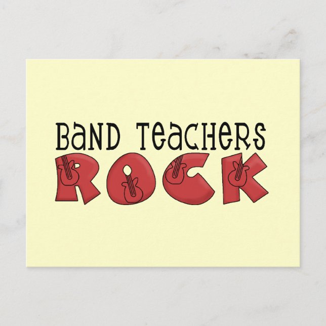 Bandlehrer Rock Tshirts und Geschenke Postkarte (Vorderseite)
