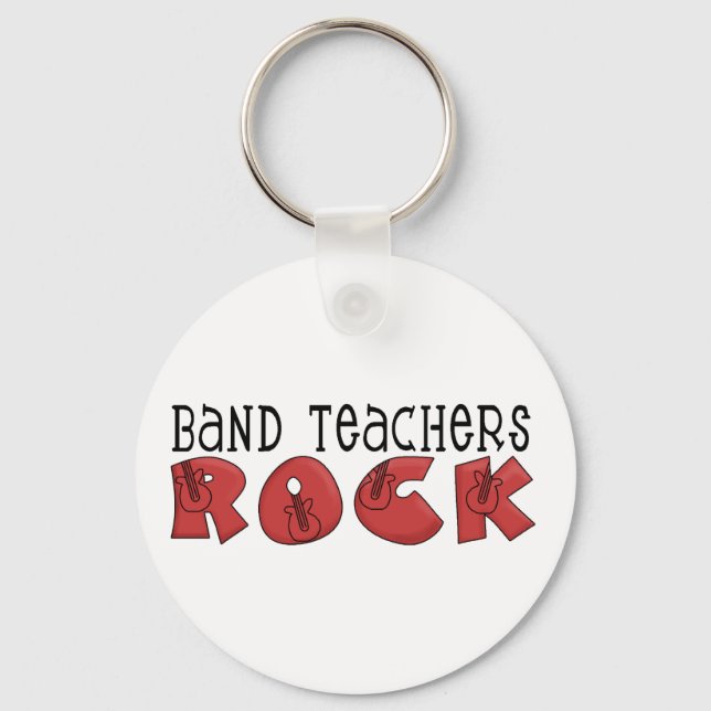 Bandlehrer Rock Tshirts und Geschenke Schlüsselanhänger (Vorderseite)