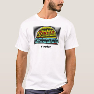 BandLogo-wNoBird-JPEG-METALL-weiß, Felsen T-Shirt