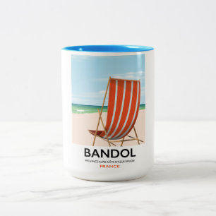 Bandol südöstlich von Frankreich Meeresposter. Zweifarbige Tasse