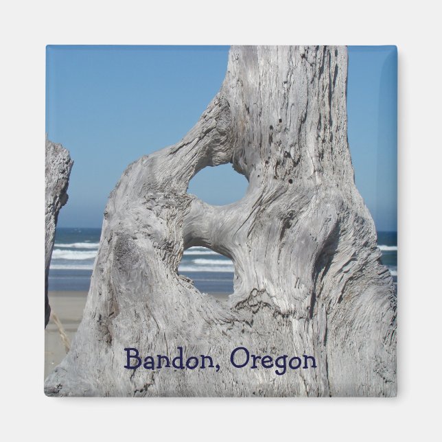 Bandon Oregon Magnete spendet Ocean Beach Driftwoo Magnet (Vorne)