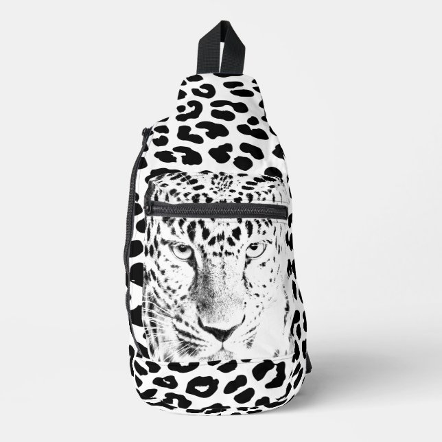 Bandoulière Fascinant sac à élingue Empreinte de léopard (Recto)