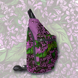 Bandoulière Lilac Fleurs Imprimer Couper Sac À Coudre