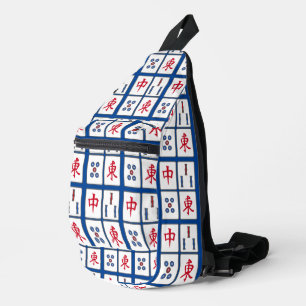 Bandoulière Mahjong Carreaux Design Sac à élingue